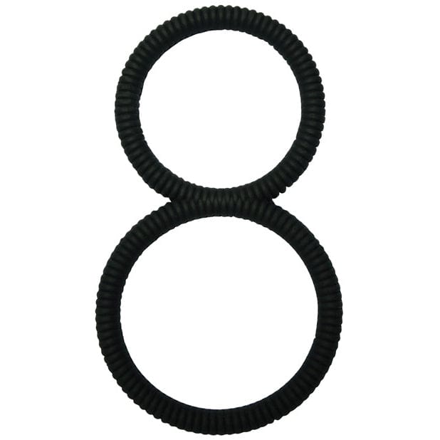 Malesation - Figure 8 Cock Ring (Black)    Silicone Cock Ring (Non Vibration)