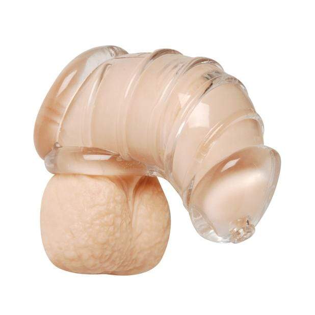 Master Series - Detained Soft Body Chastity Cage (Clear)    Rubber Cock Cage (Non Vibration)