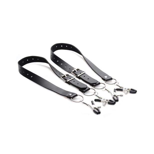Master Series - Spread Labia Spreader with Clamps (Black) MSR1030 CherryAffairs