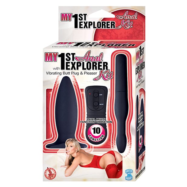 Nasstoys - My 1st Anal Explorer Kit Vibrating Butt Plug and Pleaser (Black) NST1019 CherryAffairs