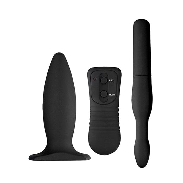 Nasstoys - My 1st Anal Explorer Kit Vibrating Butt Plug and Pleaser (Black) NST1019 CherryAffairs