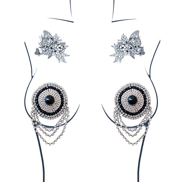 Neva Nude - Burlesque La Vie Boheme Jewel Reusable Silicone Pasties Nipple Covers O/S (Crystal)    Nipple Covers