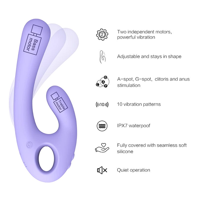 Nomi Tang - Flex Bi Bendable Dual Stimulator Rabbit Vibrator CherryAffairs