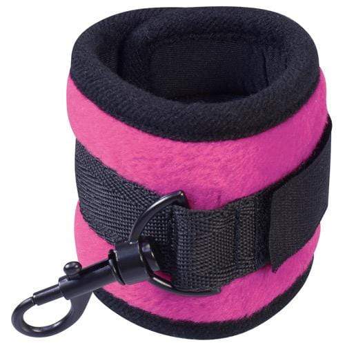 NPG - Captive Velvet BDSM Handcuffs (Pink) NPG1133 CherryAffairs