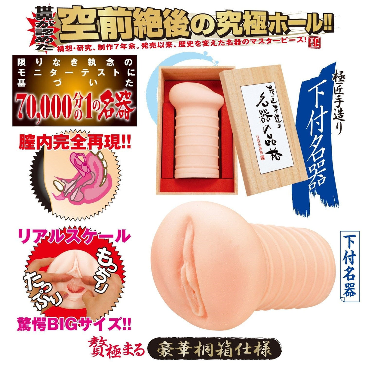 NPG - The Dignity of a Famous Instrument Lower Onahole (Beige)    Masturbator Vagina (Non Vibration)
