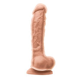 NS Novelties - Colours Dual Density Silicone Realistic Dildo with Balls  Beige 657447101656 Realistic Dildo with suction cup (Non Vibration)