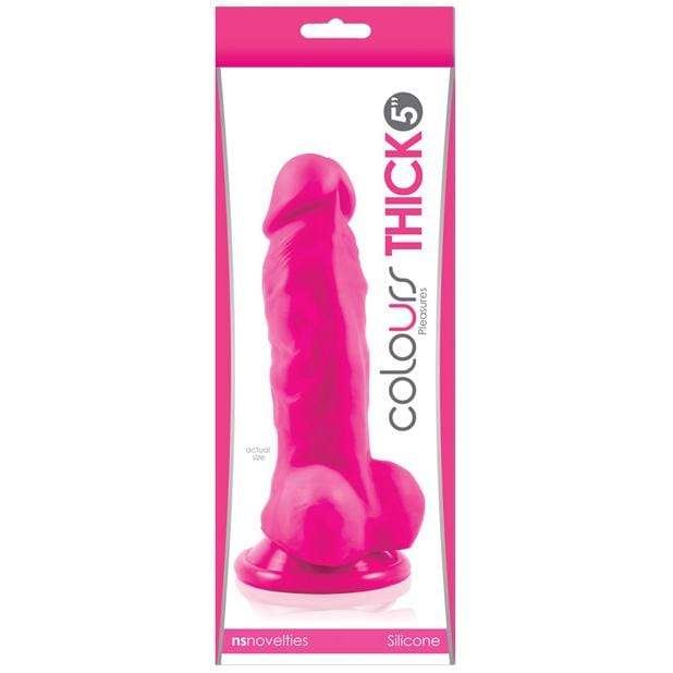 NS Novelties - Colours Pleasures Thick Silicone Suction Cup Realistic Dildo with Balls    Realistic Dildo with suction cup (Non Vibration)