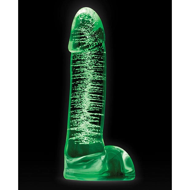 NS Novelties - Firefly Glow in the Dark Smooth Glass Ballsey Dildo 4" (Clear) NS1122 CherryAffairs