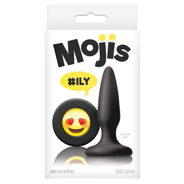NS Novelties - Moji's ILY Silicone Butt Plug (Black) NS1050 CherryAffairs