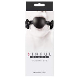 NS Novelties - Sinful Soft Silicone Gag (Black) NS1098 CherryAffairs