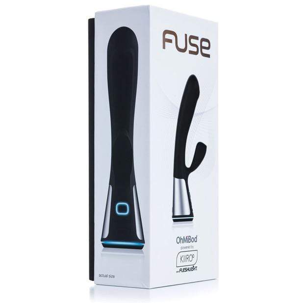 OhMiBod - Kiiroo Fuse App-Controlled Interactive Bluetooth Dual-Stim Rabbit Vibrator (Black) OMB1019 CherryAffairs