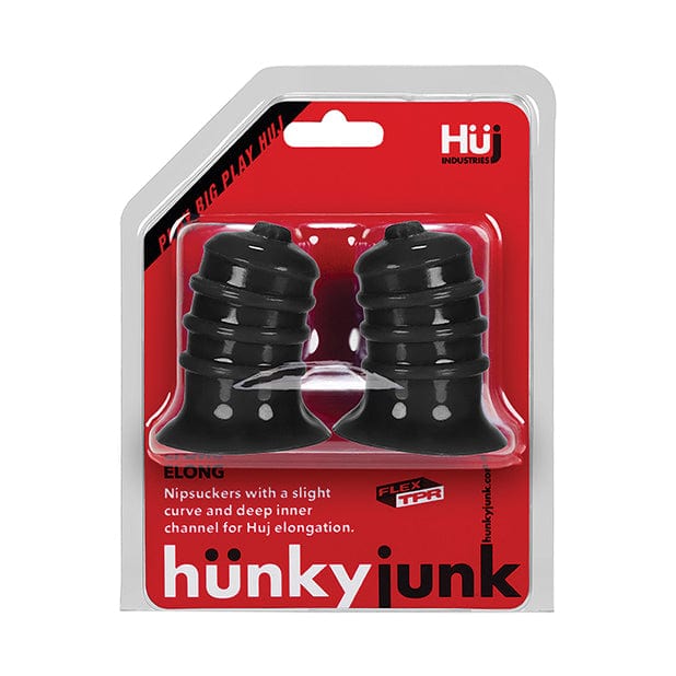 Oxballs - Huj Hunky Junk Elong Nipple Suckers (Black)    Nipple Pumps (Non Vibration)