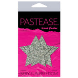 Pastease - Premium Glitter Star Pasties Nipple Covers O/S (Silver)    Nipple Covers