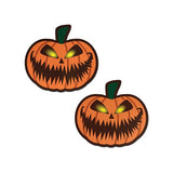Pastease - Premium Halloween Scary Pumpkin Pasties Nipple Covers O/S (Orange)    Nipple Covers