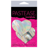 Pastease - Premium Hologram Heart Pasties Nipple Covers O/S (Silver) PAS1039 CherryAffairs