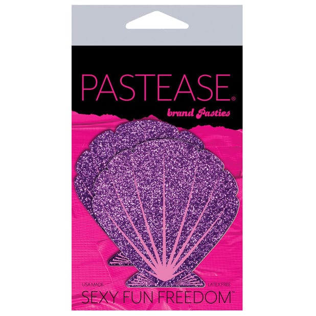 Pastease - Premium Mermaid Glitter Seashell Pasties Nipple Covers O/S (Purple/Pink) PAS1040 CherryAffairs