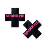 Pastease - Premium Spank Me Plus Pasties Nipple Covers O/S (Black/Pink)    Nipple Covers