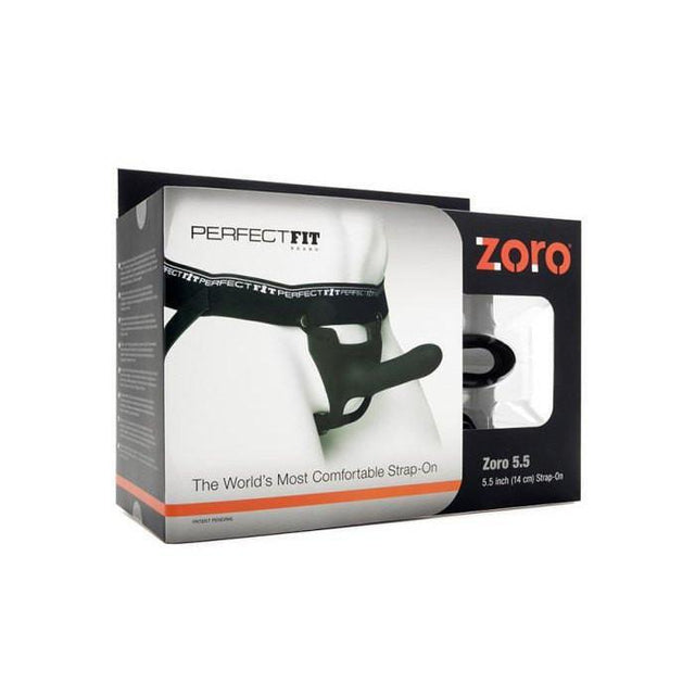 Perfect Fit - Zoro Strap On With Elastice Waistband Black 5.5 Inch (Black) PF1028 CherryAffairs