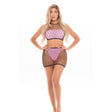 Pink Lipstick - Crave You 4Pc Bandeau Lingerie Set O/S (Pink)    Lingerie Set