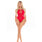 Pink Lipstick - Duchess Highneck Bodysuit Costume O/S (Red) PLS1261 CherryAffairs