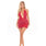 Pink Lipstick - Love Bite Plunge Halter Dress Costume O/S (Red)    Dresses