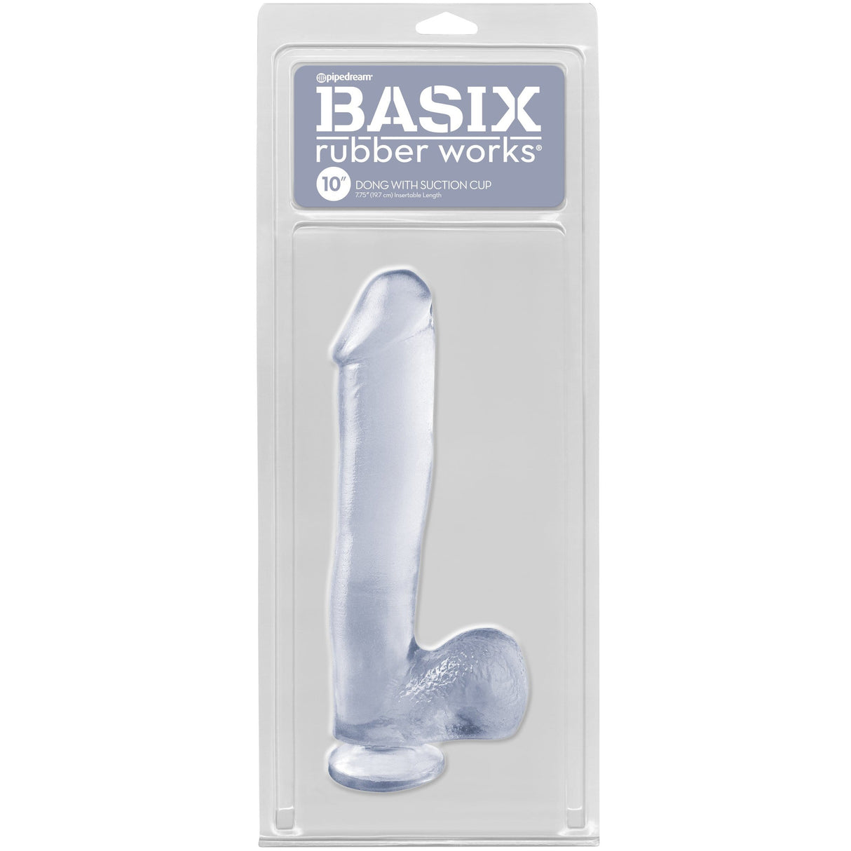 Pipedream - Basix Suction Cup Dong 10" (Clear) PD1043 CherryAffairs