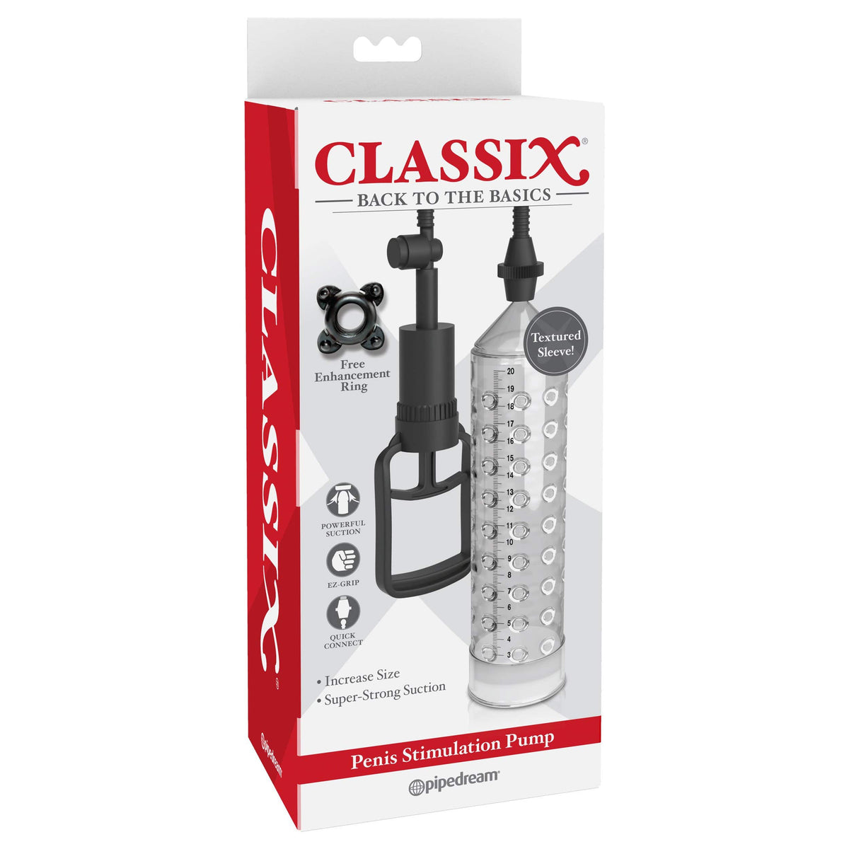 Pipedream - Classix Penis Stimulation Pump (Clear) PD1858 CherryAffairs