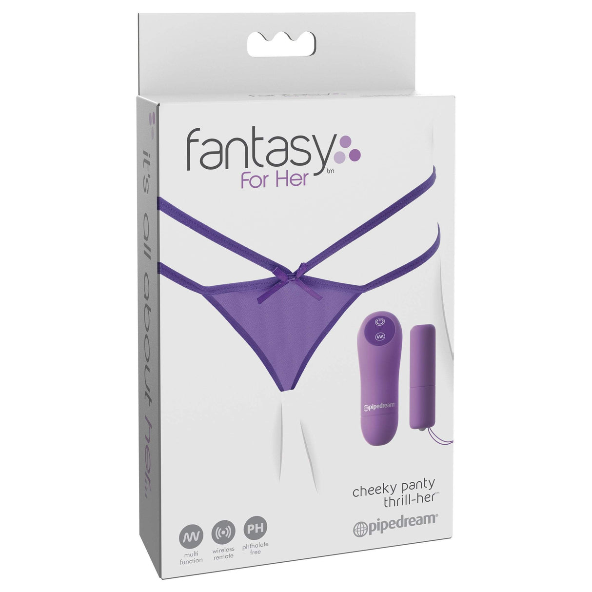 Pipedream - Fantasy For Her Cheeky Thrill-Her Panty Vibrator (Purple) PD1703 CherryAffairs
