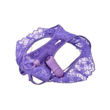 Pipedream - Fantasy For Her Crotchless Vibrating Panty Thrill Her (Purple) PD1767 CherryAffairs
