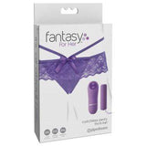 Pipedream - Fantasy For Her Crotchless Vibrating Panty Thrill Her (Purple) PD1767 CherryAffairs