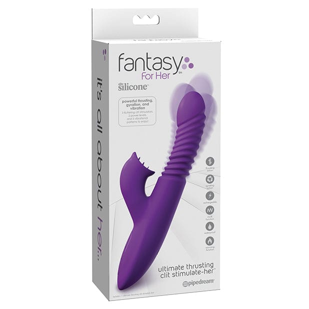 Pipedream - Fantasy for Her Ultimate Thrusting Clit Stimulate Her Rabbit Vibrator (Purple) PD2048 CherryAffairs