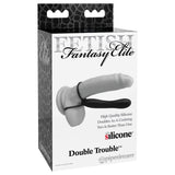 Pipedream - Fetish Fantasy Elite Double Trouble Cock Ring (Black) PD1797 CherryAffairs