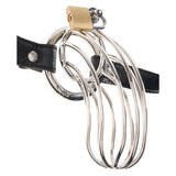 Pipedream - Fetish Fantasy Extreme The Prisoner Chastity Metal Cock Cage with Belt (Silver) PD2033 CherryAffairs