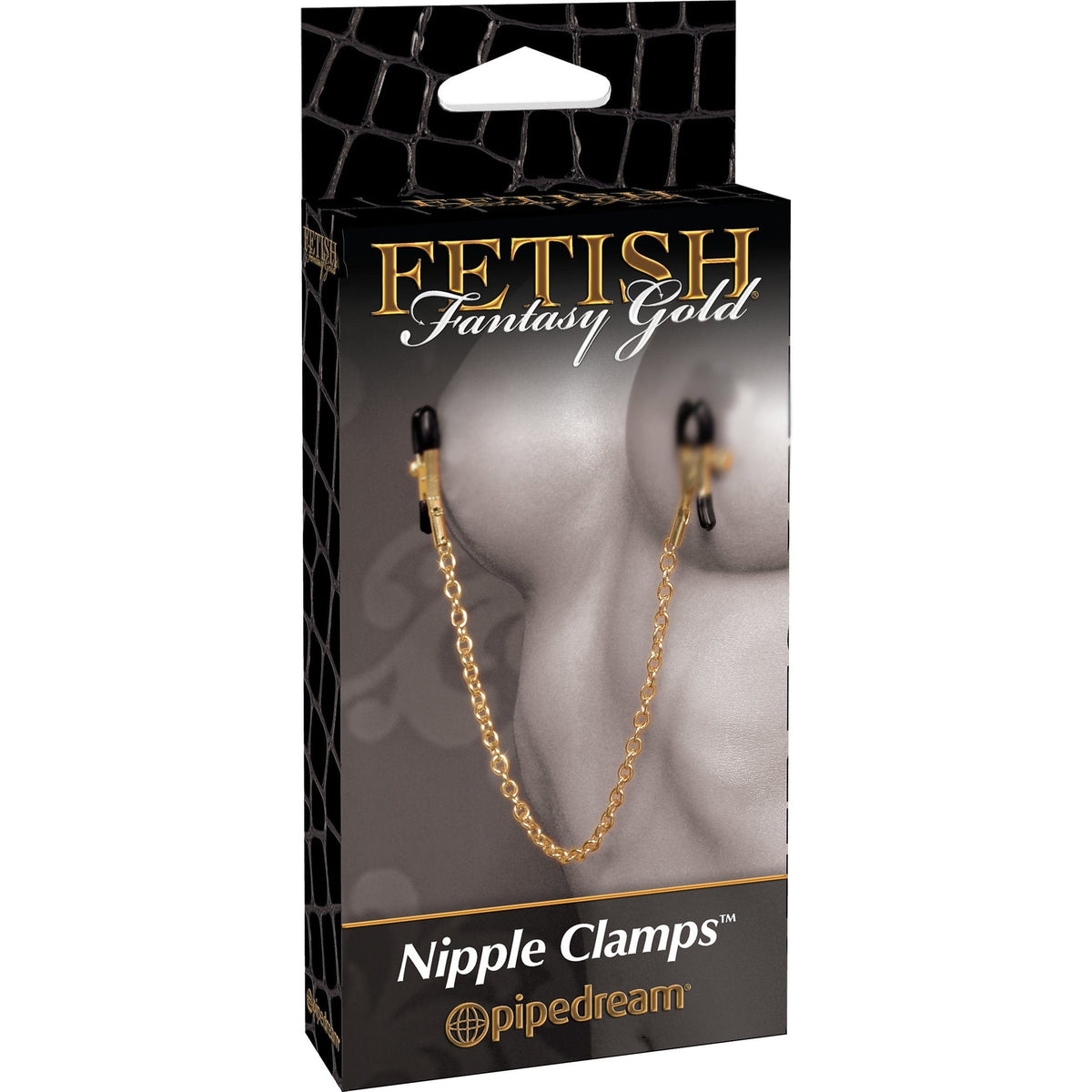Pipedream - Fetish Fantasy Gold Nipple Chain Clamps    Nipple Clamps (Non Vibration)