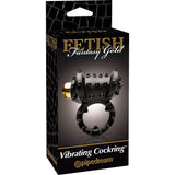 Pipedream - Fetish Fantasy Gold Vibrating Cock Ring (Black) PD1473 CherryAffairs
