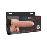 Pipedream - Fetish Fantasy Hollow Rechargeable Strap On with Balls 7" (Beige) PD1788 CherryAffairs