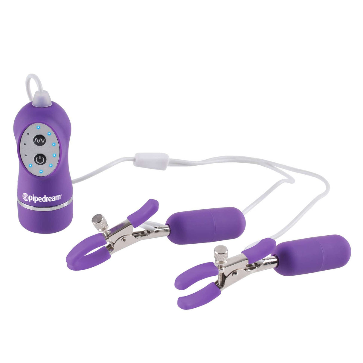 Pipedream - Fetish Fantasy Series 10 Function Vibrating Nipple Clamps (Purple) PD1918 CherryAffairs
