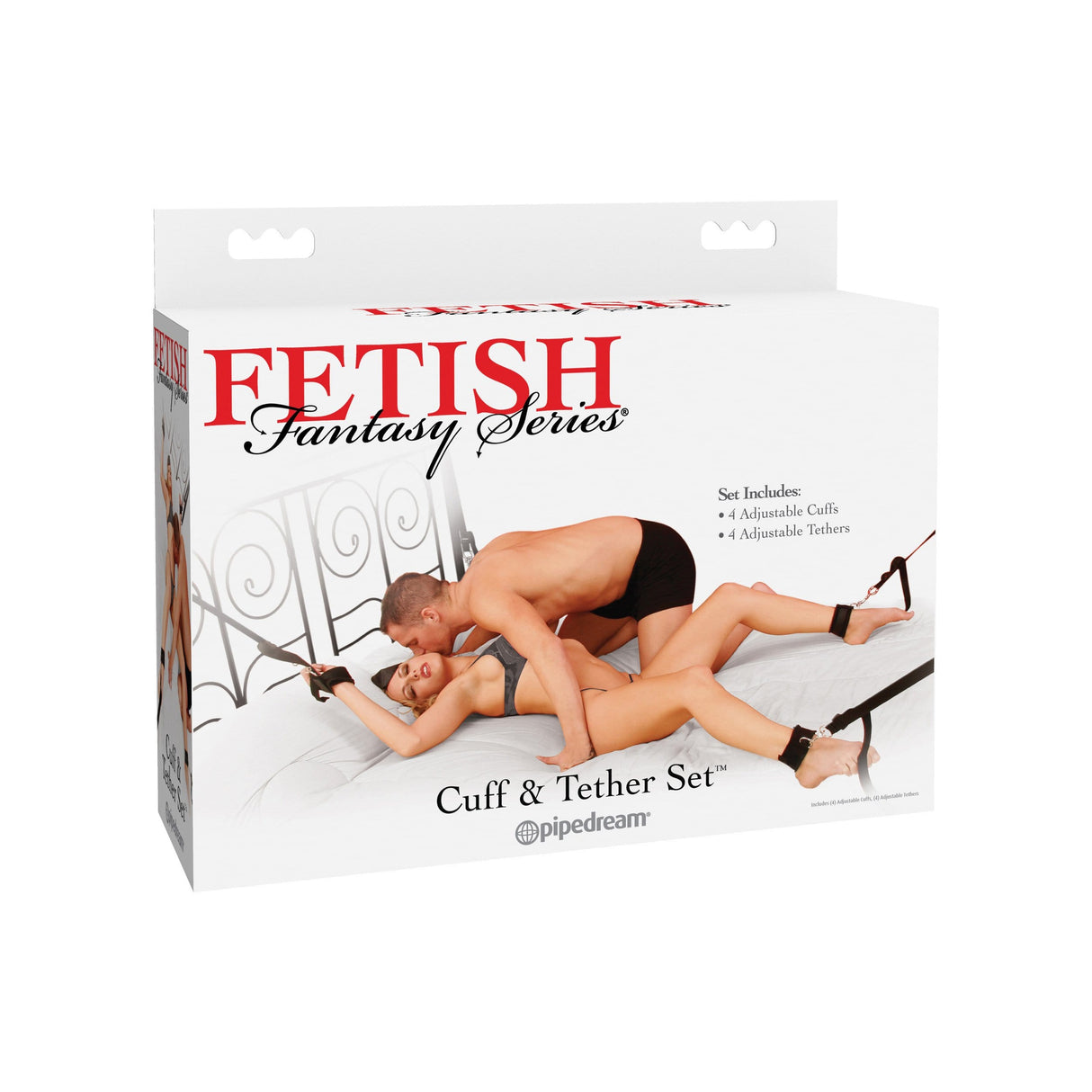 Pipedream - Fetish Fantasy Series Cuff and Tether Set (Black) PD1921 CherryAffairs