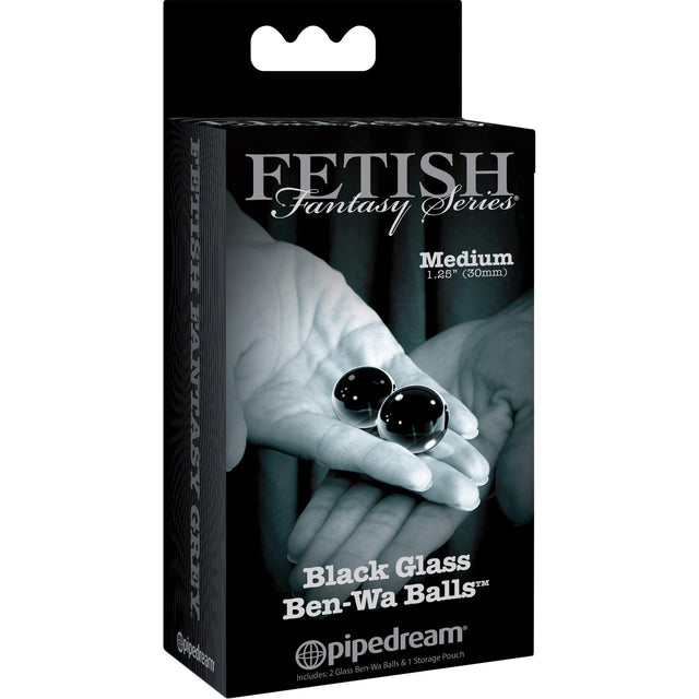 Pipedream - Fetish Fantasy Series Limited Edition Glass Ben Wa Balls Medium (Black) PD1927 CherryAffairs