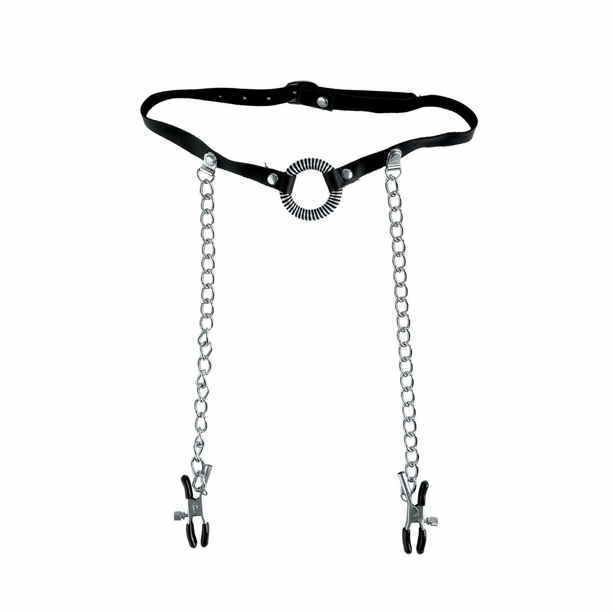 Pipedream - Fetish Fantasy Series Limited Edition O-Ring Gag &amp; Nipple Clamps (Black) PD1480 CherryAffairs