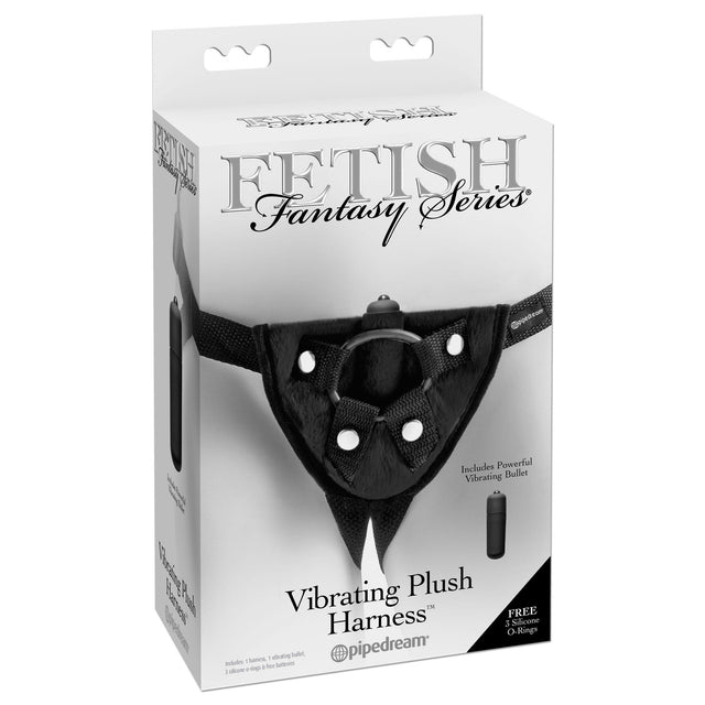 Pipedream - Fetish Fantasy Series Vibrating Plush Harness (Black) PD1939 CherryAffairs