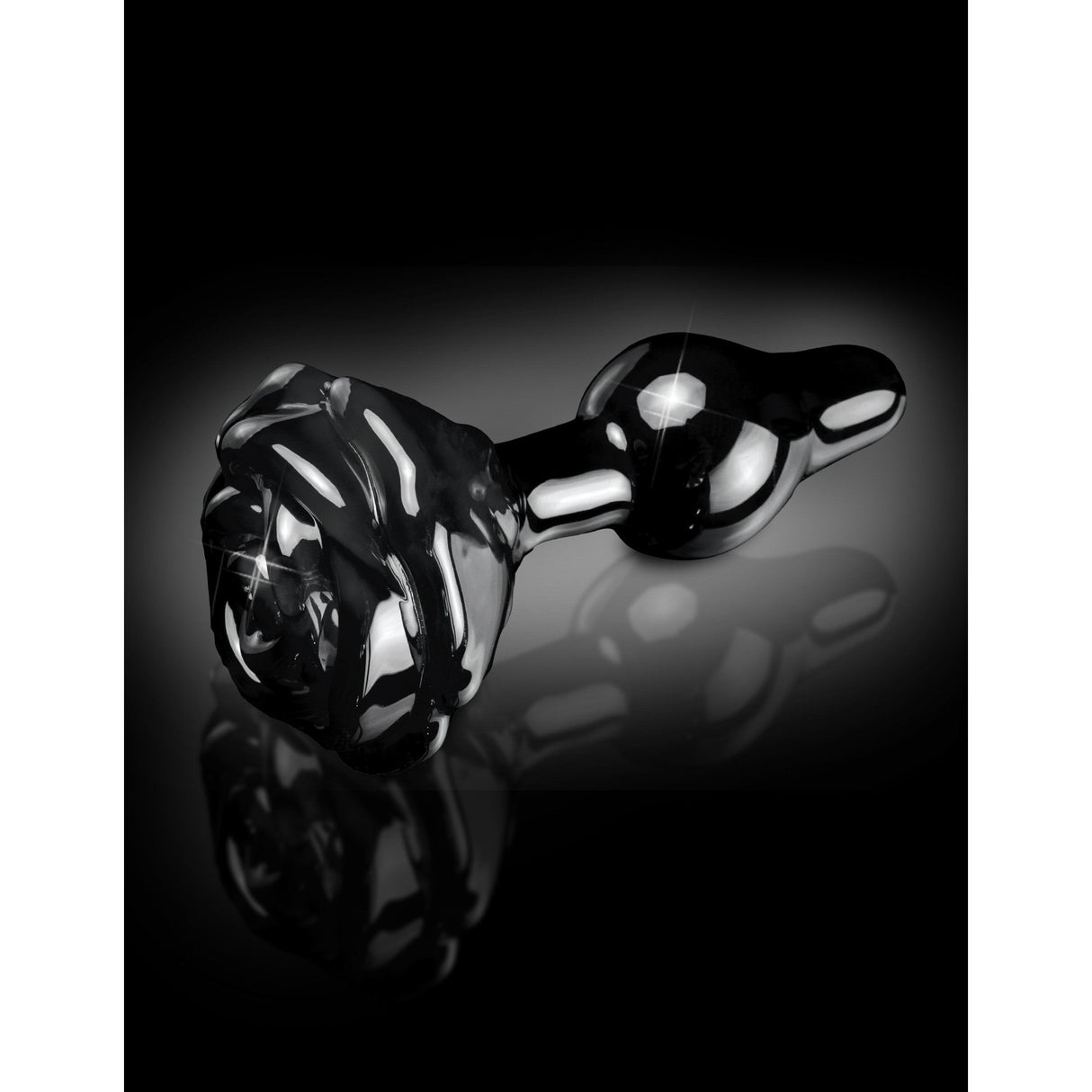 Pipedream - Icicles No 77 Hand Blown Massager (Black) PD1659 CherryAffairs