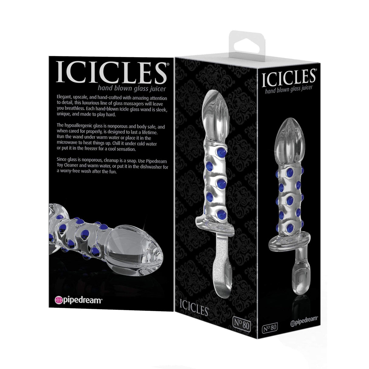 Pipedream - Icicles No 80 Hand Blown Juicer (Clear) PD1662 CherryAffairs