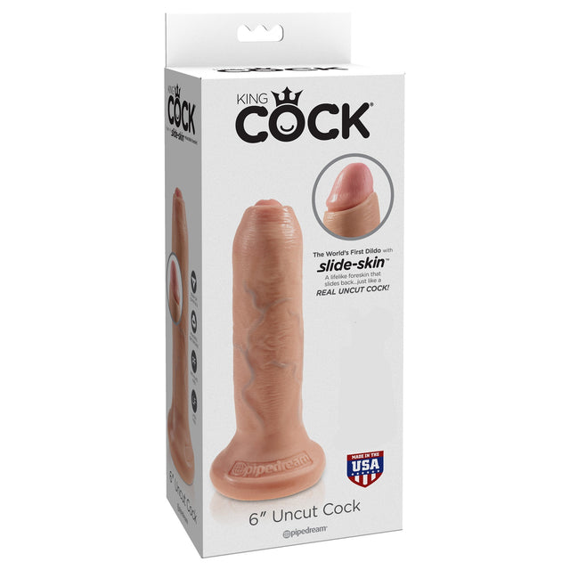 Pipedream - King Cock 6" Uncut Cock (Beige) PD1680 CherryAffairs