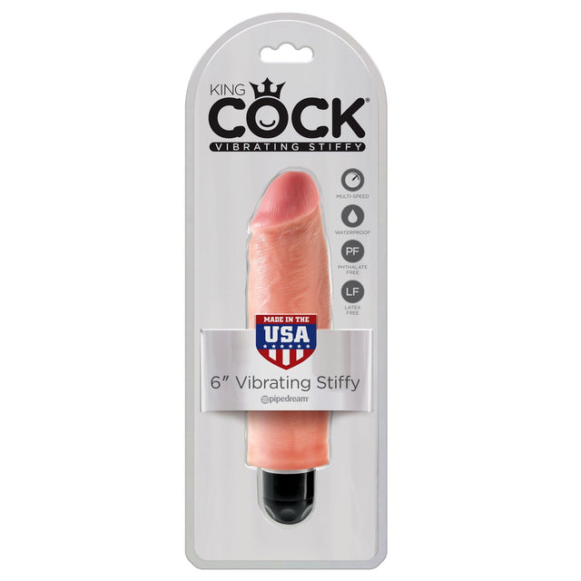 Pipedream - King Cock 6" Vibrating Stiffy Cock (Beige) PD1550 CherryAffairs