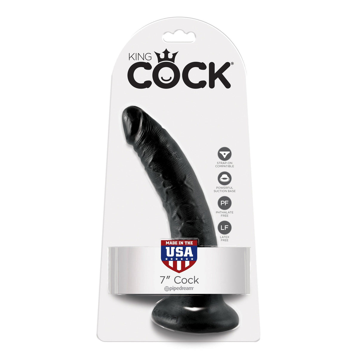 Pipedream - King Cock 7&quot; Cock (Black) PD1495 CherryAffairs