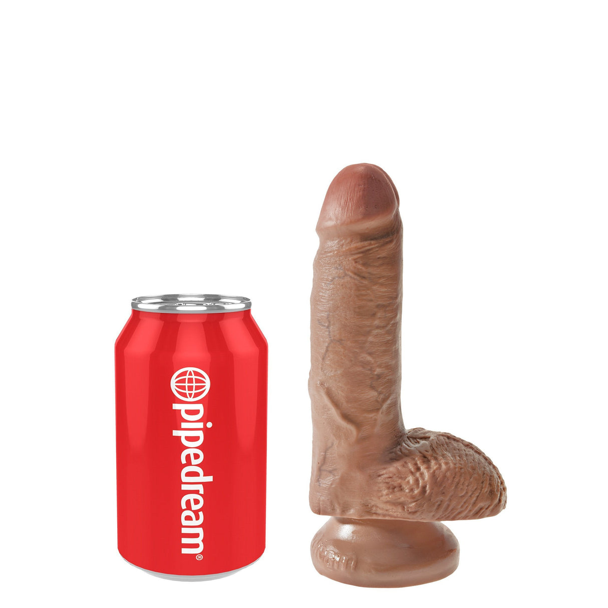 Pipedream - King Cock 7" Cock with Balls (Brown) PD1628 CherryAffairs