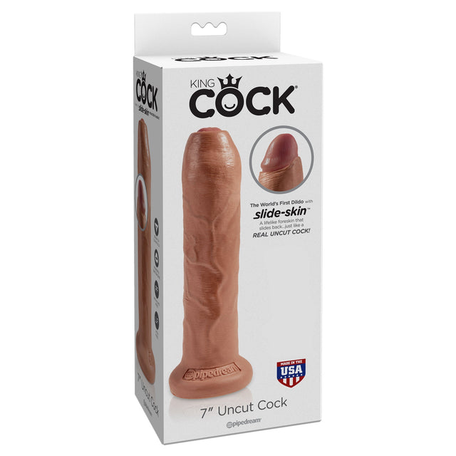 Pipedream - King Cock 7" Uncut Cock (Brown) PD1677 CherryAffairs