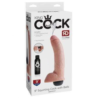 Pipedream - King Cock Squirting Cock with Balls 9" (Beige) PD1762 CherryAffairs