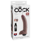 Pipedream - King Cock Squirting Cock with Balls 9" (Brown) PD1763 CherryAffairs